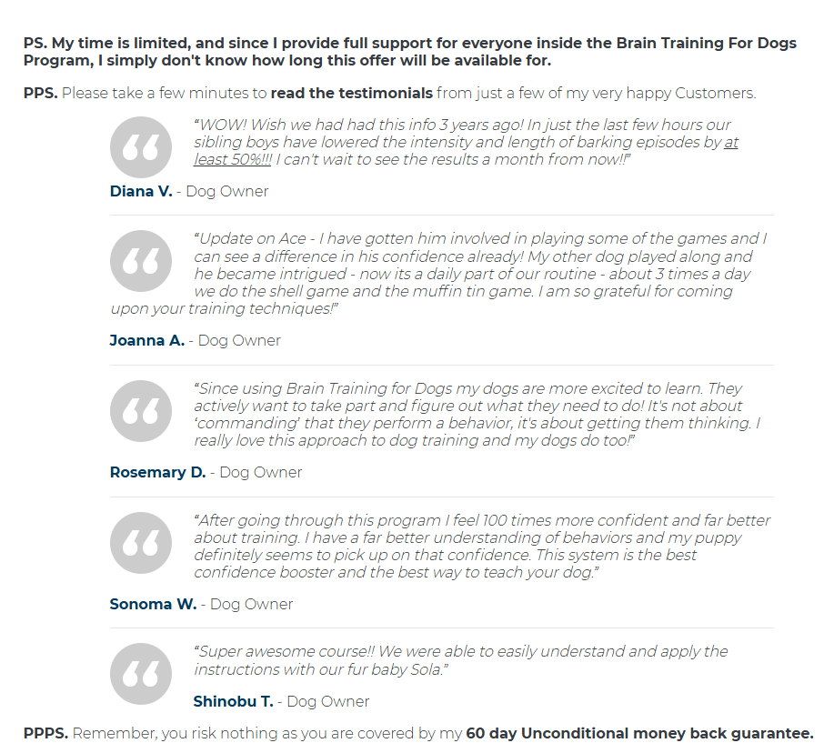 Brain Training For Dogs -Checkout-Page